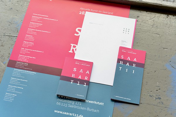 Grafikdesign für die Landeskunstausstellung des Saarlandes. Plakat, Broschüre, Flyer