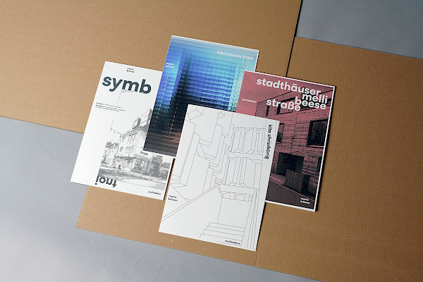 Grafikdesign und Webseite für Mario Krämer Architektur Saarbrücken. Projektbroschüren