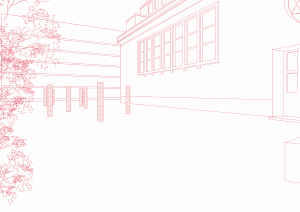 Wettbewerbsbeitrag Gedenkort der Synagoge Saarbrücken. Perspektive